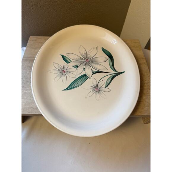 Homer Laughlin Debutante Bali Flower Oval Serving Platter - 1955 - Picture 3 of 6
